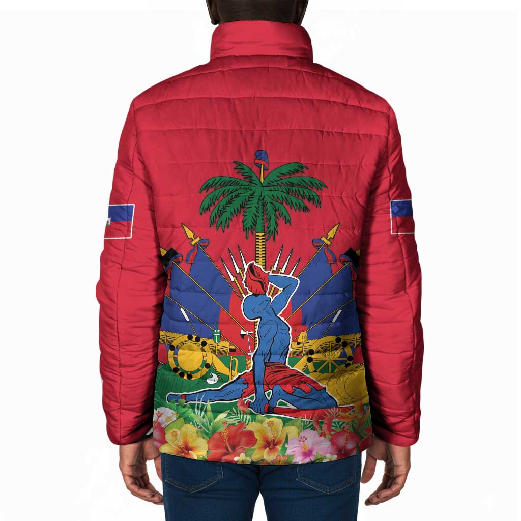 Afro-Haitians Independence Day Padded Jacket Le Marron Inconnu Unity Makes Strength