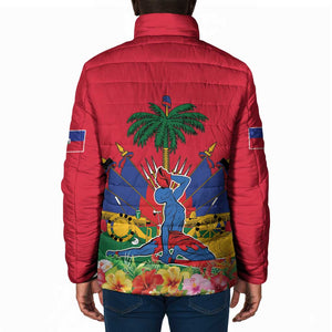 Afro-Haitians Independence Day Padded Jacket Le Marron Inconnu Unity Makes Strength