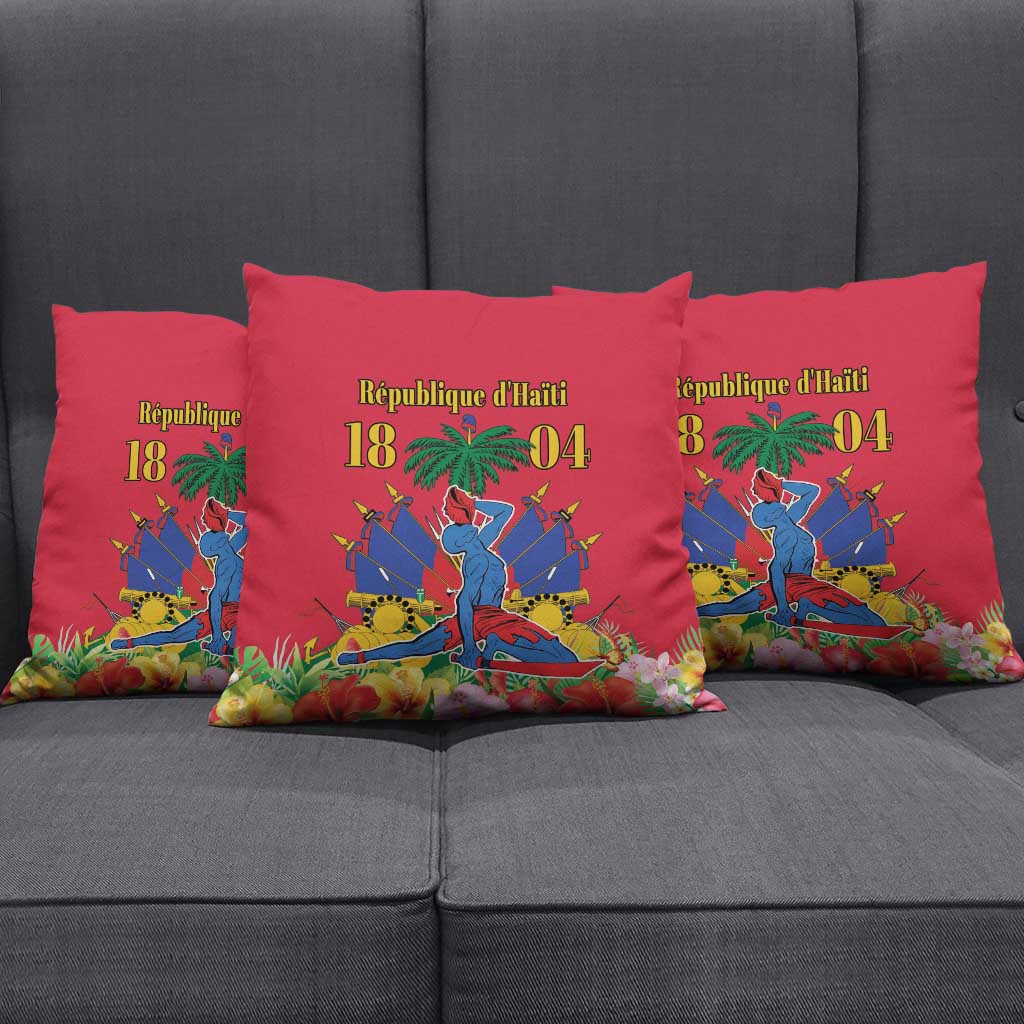 Afro-Haitians Independence Day Pillow Cover Le Marron Inconnu Unity Makes Strength