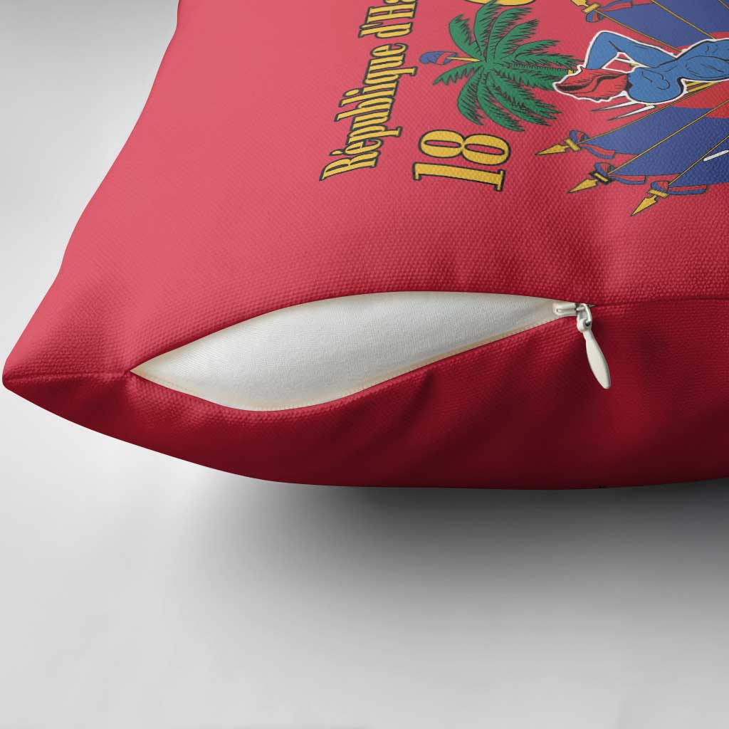 Afro-Haitians Independence Day Pillow Cover Le Marron Inconnu Unity Makes Strength
