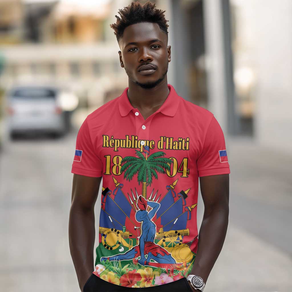 Afro-Haitians Independence Day Polo Shirt Le Marron Inconnu Unity Makes Strength - African Pride