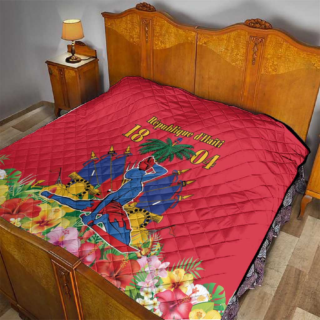 Afro-Haitians Independence Day Quilt Le Marron Inconnu Unity Makes Strength - African Pride