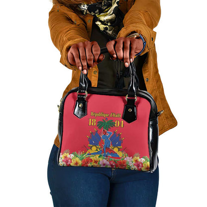 Afro-Haitians Independence Day Shoulder Handbag Le Marron Inconnu Unity Makes Strength - African Pride