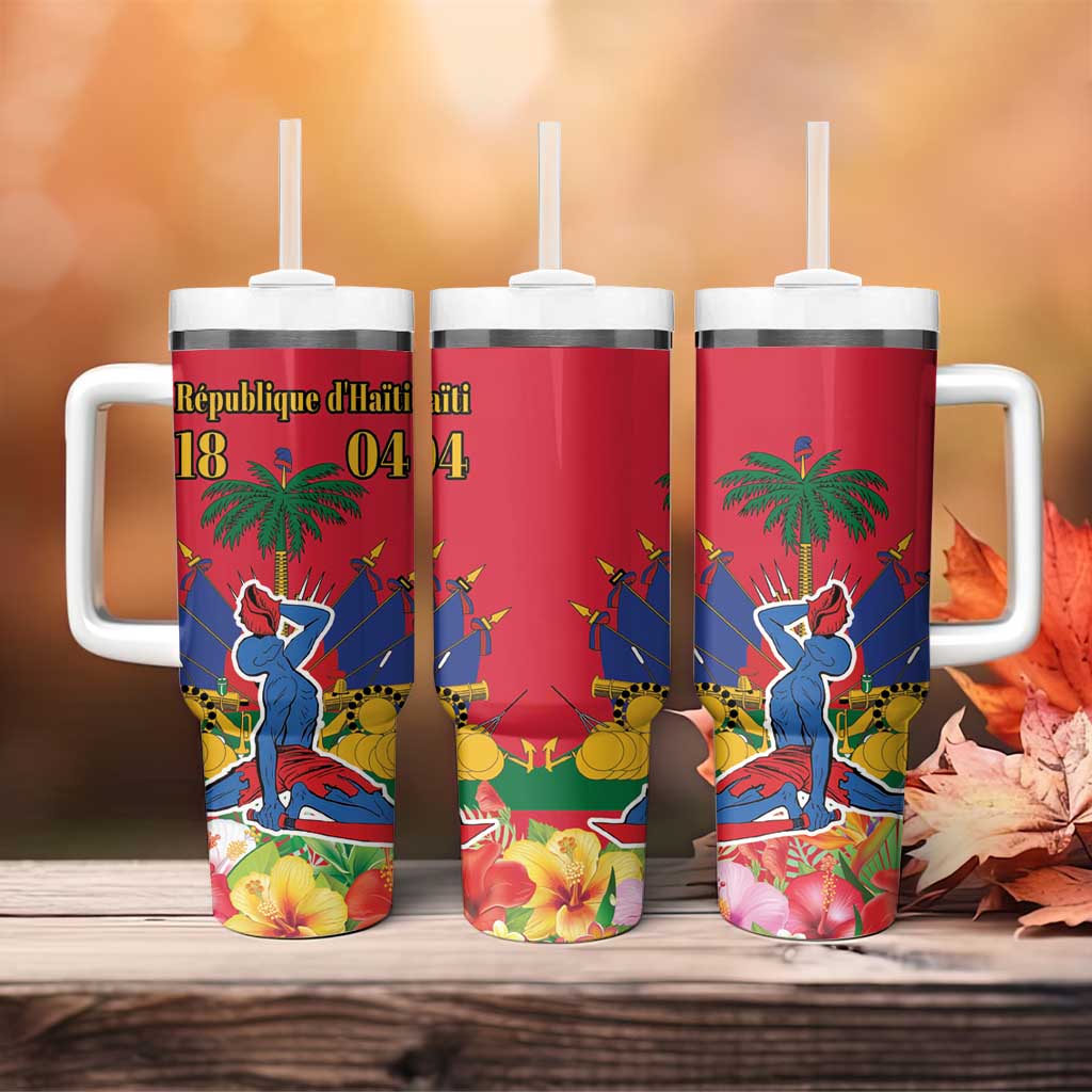 Afro-Haitians Independence Day Tumbler With Handle Le Marron Inconnu Unity Makes Strength - African Pride