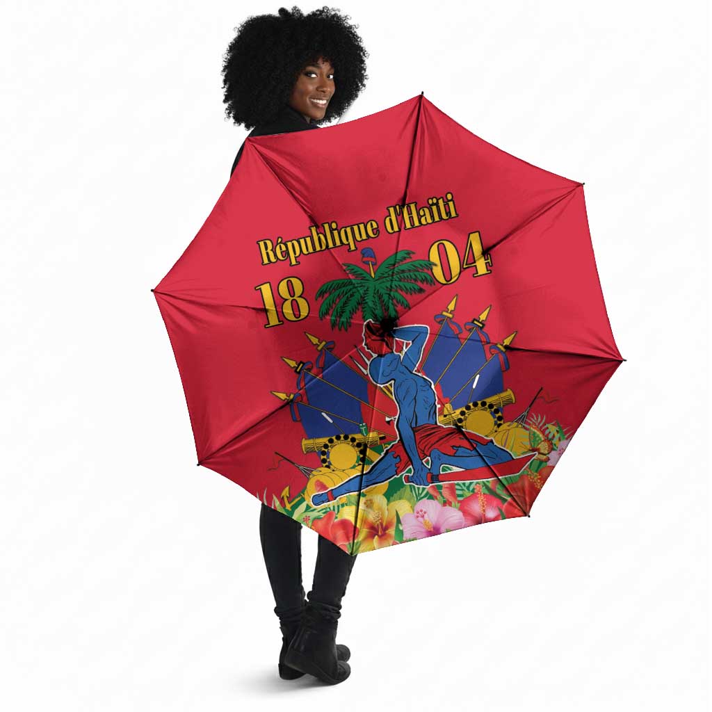 Afro-Haitians Independence Day Umbrella Le Marron Inconnu Unity Makes Strength