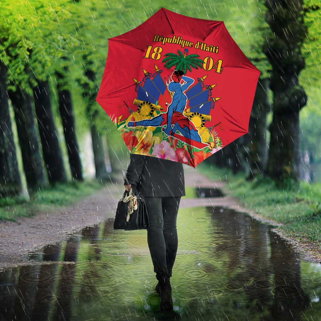 Afro-Haitians Independence Day Umbrella Le Marron Inconnu Unity Makes Strength