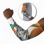 Custom Ivory Coast Football Arm Sleeves Les Elephants Mascot - African Pride
