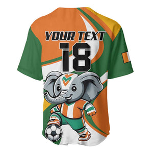 Custom Ivory Coast Football Baseball Jersey Les Elephants Mascot LT18
