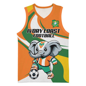 Custom Ivory Coast Football Basketball Jersey Les Elephants Mascot - African Pride