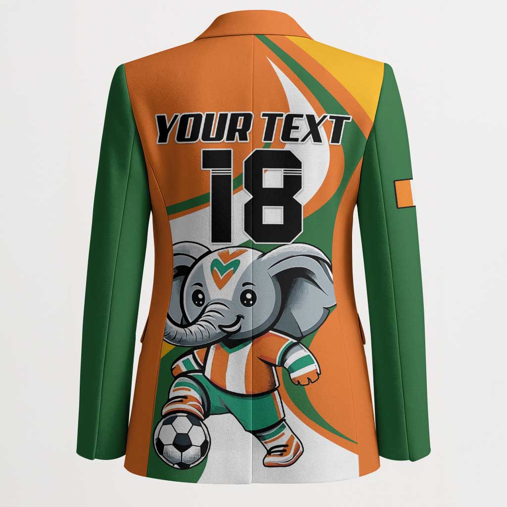Custom Ivory Coast Football Blazer Les Elephants Mascot - African Pride