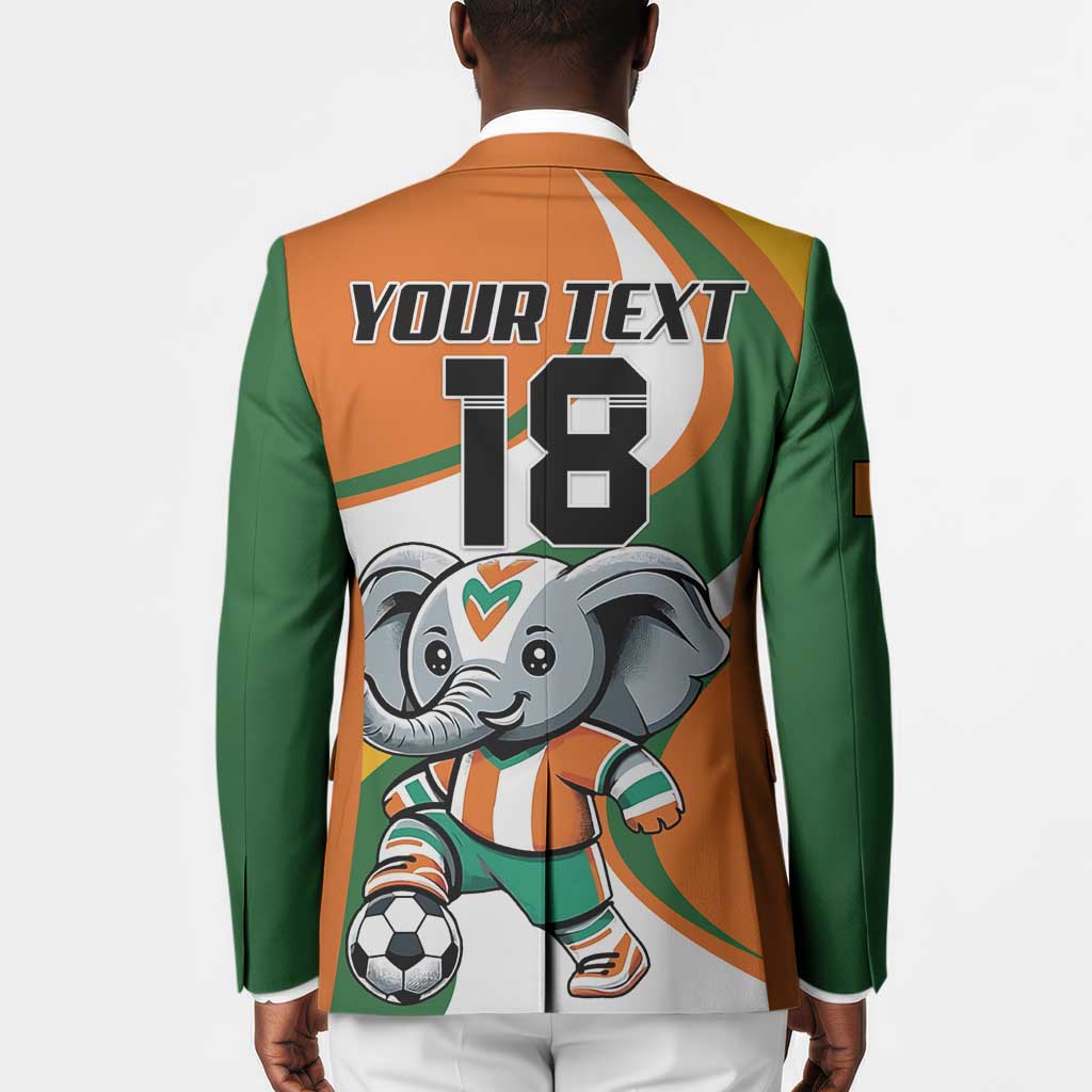 Custom Ivory Coast Football Blazer Les Elephants Mascot - African Pride