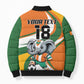 Custom Ivory Coast Football Bomber Puffer Jacket Les Elephants Mascot - African Pride