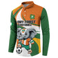 Custom Ivory Coast Football Button Sweatshirt Les Elephants Mascot