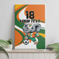 Custom Ivory Coast Football Canvas Wall Art Les Elephants Mascot - African Pride