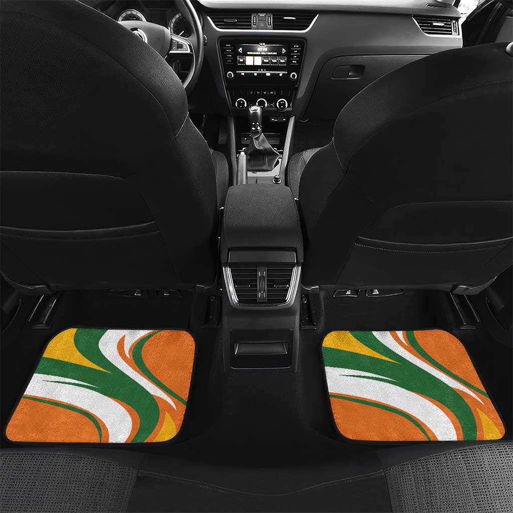 Custom Ivory Coast Football Car Mats Les Elephants Mascot - African Pride