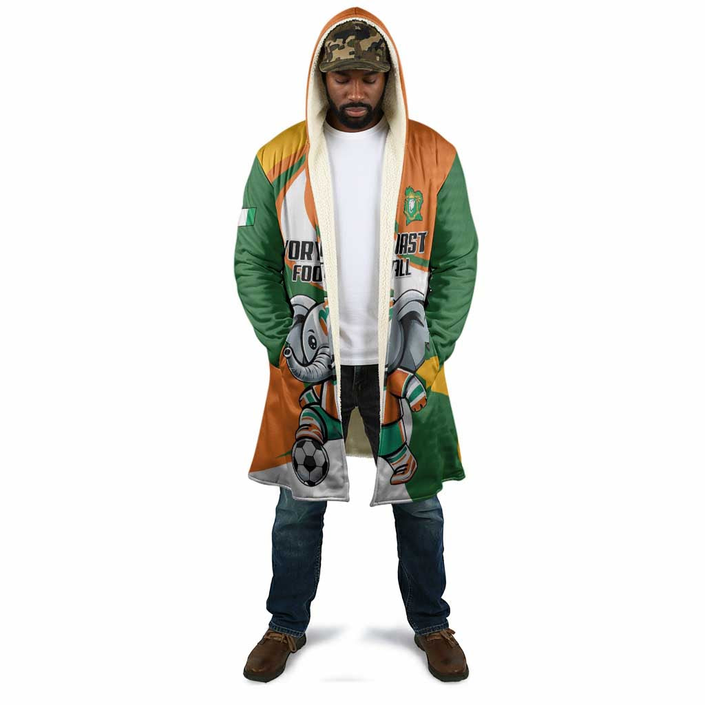 Custom Ivory Coast Football Cloak Les Elephants Mascot - African Pride