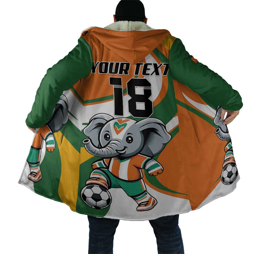 Custom Ivory Coast Football Cloak Les Elephants Mascot - African Pride