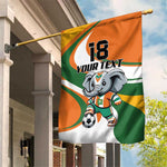 Custom Ivory Coast Football Garden Flag Les Elephants Mascot - African Pride