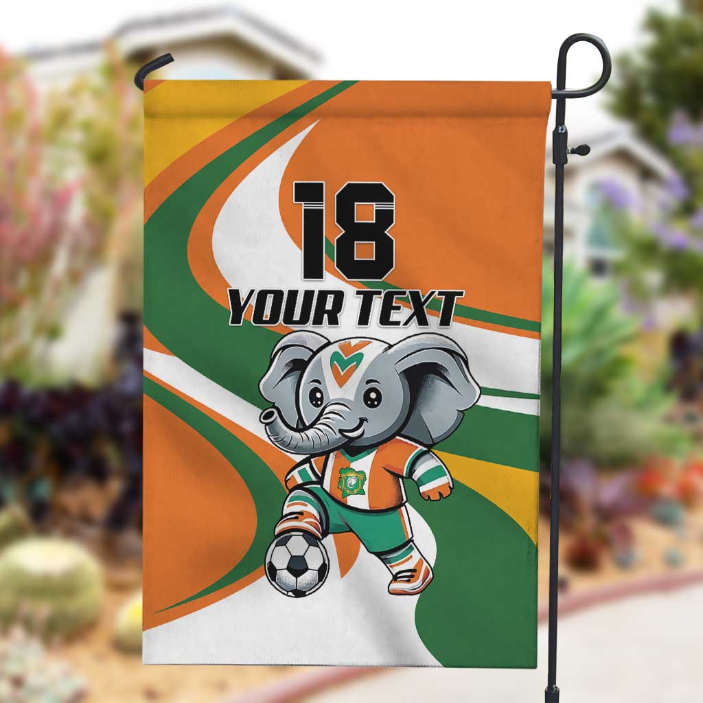 Custom Ivory Coast Football Garden Flag Les Elephants Mascot - African Pride