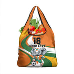 Custom Ivory Coast Football Grocery Bag Les Elephants Mascot - African Pride