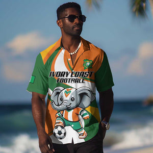 Custom Ivory Coast Football Hawaiian Shirt Les Elephants Mascot LT18
