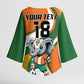 Custom Ivory Coast Football Kimono Sleeve Blouse Les Elephants Mascot - African Pride