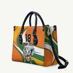 Custom Ivory Coast Football Leather Bag Les Elephants Mascot - African Pride