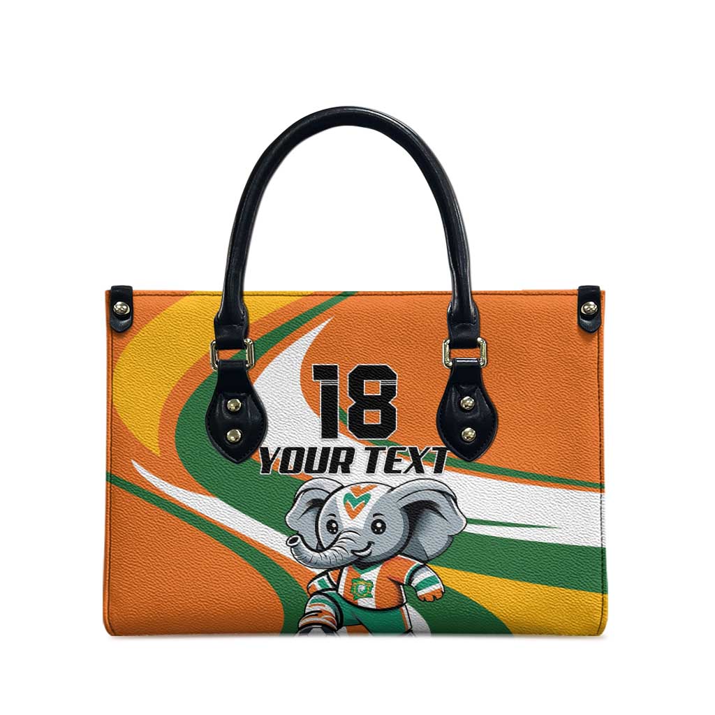 Custom Ivory Coast Football Leather Bag Les Elephants Mascot - African Pride
