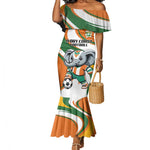 Custom Ivory Coast Football Mermaid Dress Les Elephants Mascot LT18