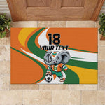 Custom Ivory Coast Football Rubber Doormat Les Elephants Mascot - African Pride