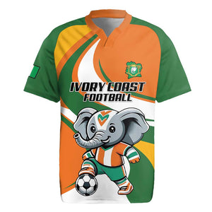Custom Ivory Coast Football Rugby Jersey Les Elephants Mascot LT18