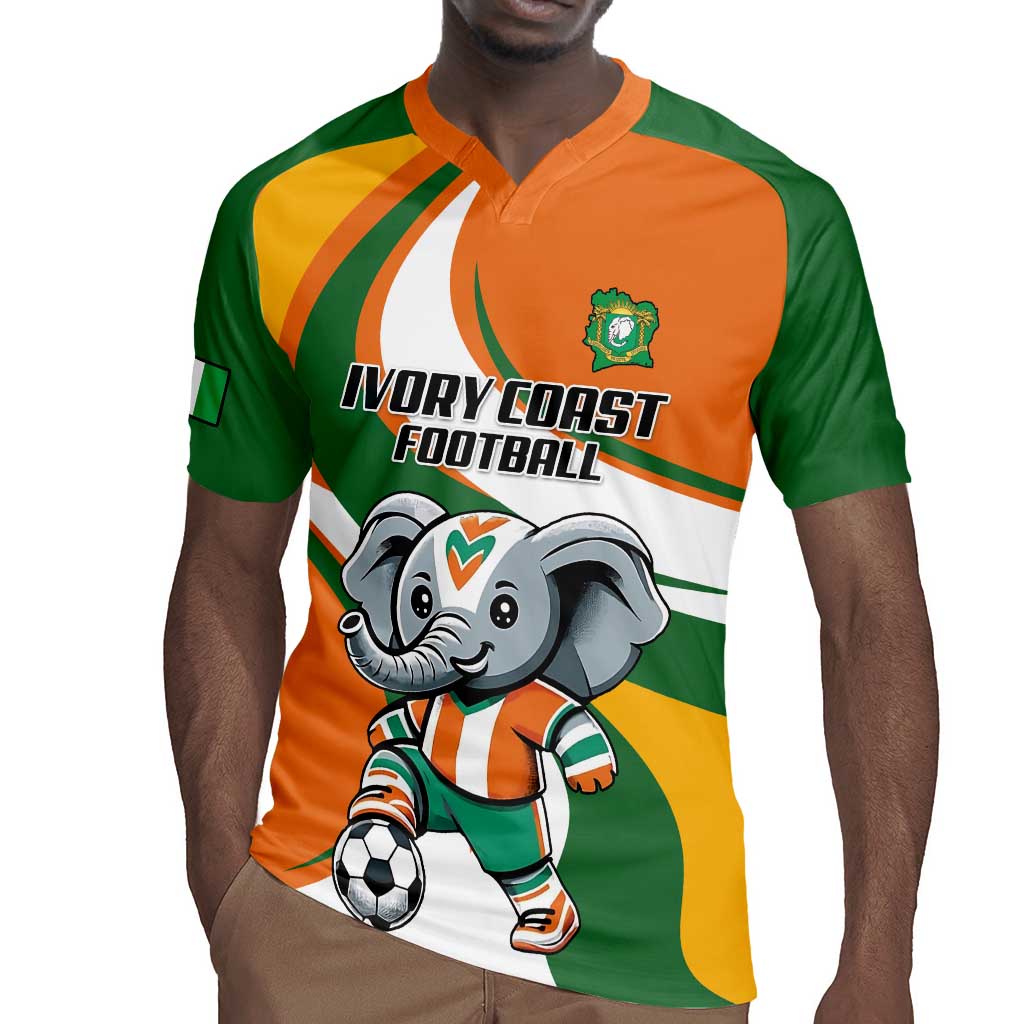 Custom Ivory Coast Football Rugby Jersey Les Elephants Mascot LT18