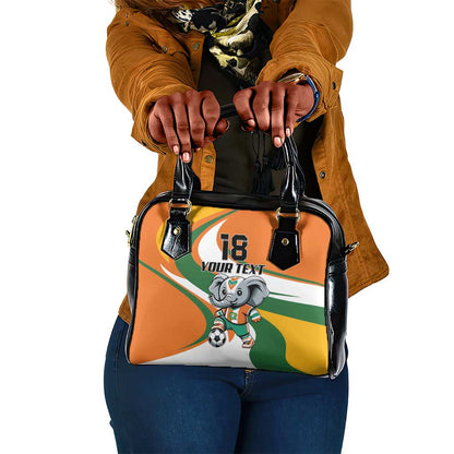 Custom Ivory Coast Football Shoulder Handbag Les Elephants Mascot - African Pride
