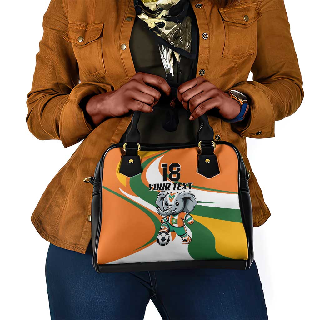 Custom Ivory Coast Football Shoulder Handbag Les Elephants Mascot - African Pride