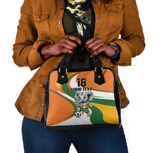 Custom Ivory Coast Football Shoulder Handbag Les Elephants Mascot - African Pride