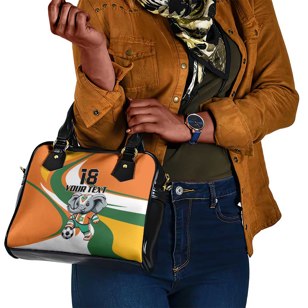 Custom Ivory Coast Football Shoulder Handbag Les Elephants Mascot - African Pride