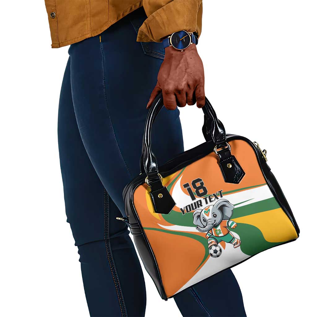 Custom Ivory Coast Football Shoulder Handbag Les Elephants Mascot - African Pride