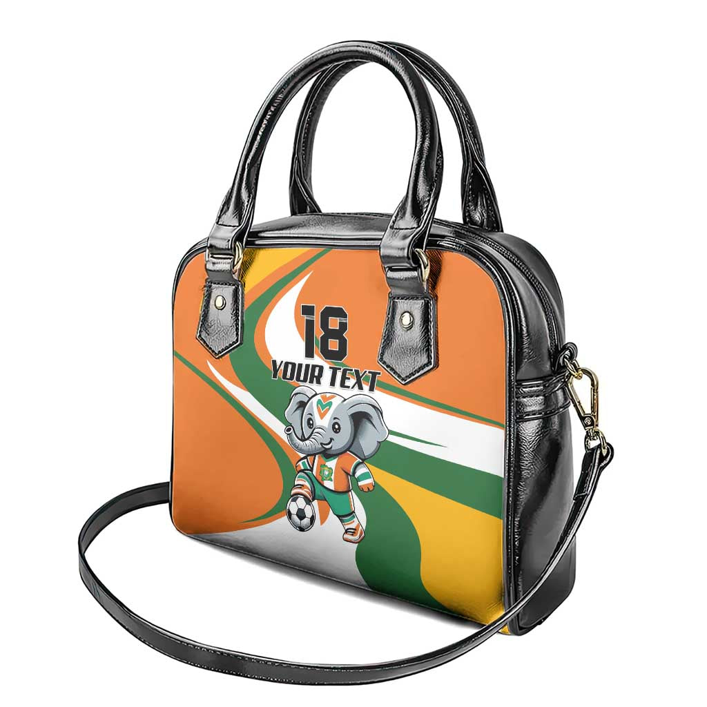 Custom Ivory Coast Football Shoulder Handbag Les Elephants Mascot - African Pride