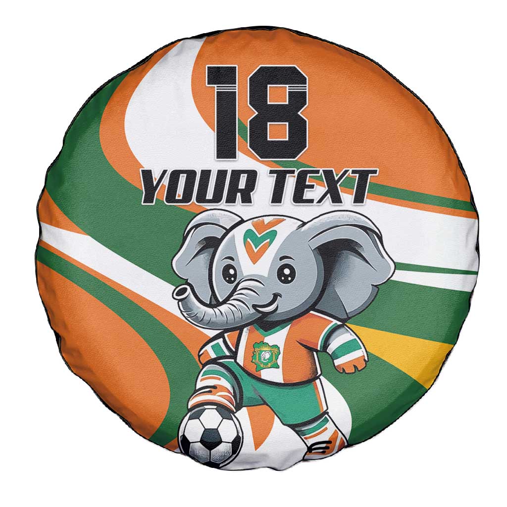 Custom Ivory Coast Football Spare Tire Cover Les Elephants Mascot - African Pride