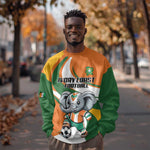Custom Ivory Coast Football Sweatshirt Les Elephants Mascot - African Pride