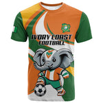 Custom Ivory Coast Football T shirt Les Elephants Mascot LT18