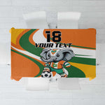 Custom Ivory Coast Football Tablecloth Les Elephants Mascot - African Pride