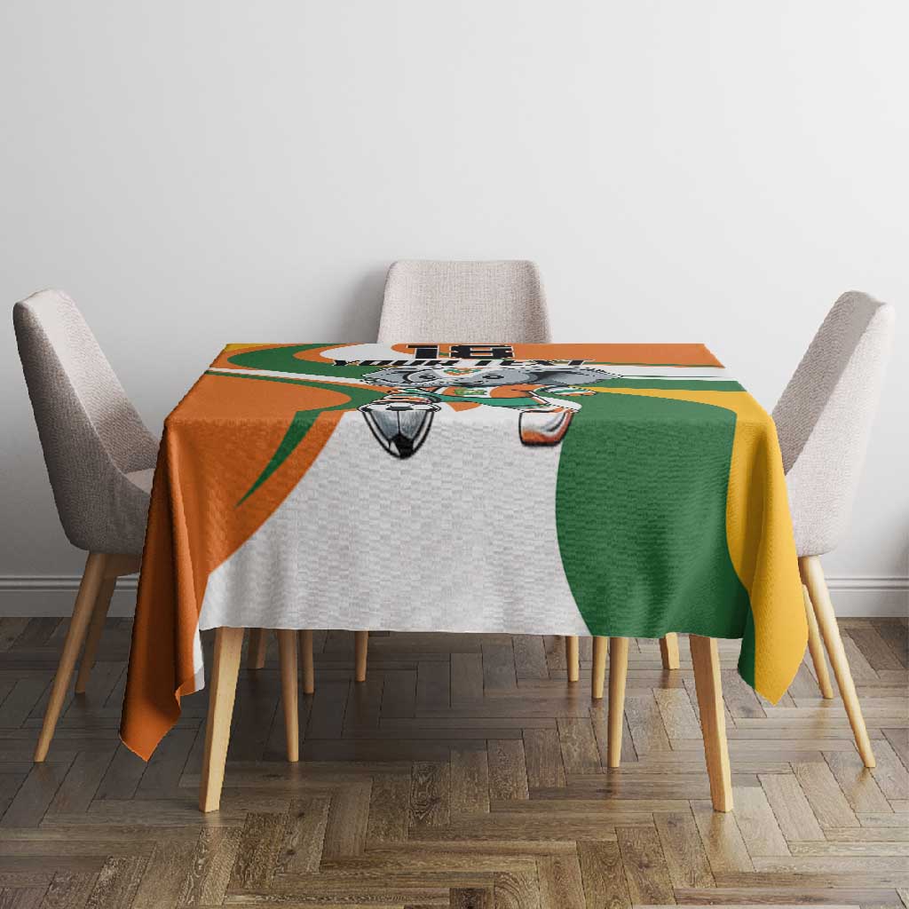 Custom Ivory Coast Football Tablecloth Les Elephants Mascot - African Pride