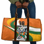 Custom Ivory Coast Football Travel Bag Les Elephants Mascot - African Pride
