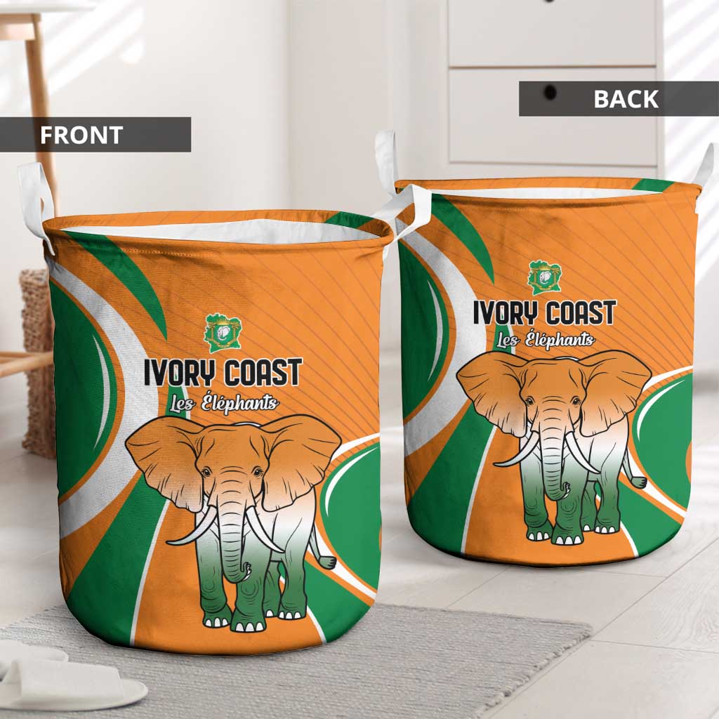 Ivory Coast Football Laundry Basket Les Elephants Spirit - African Pride