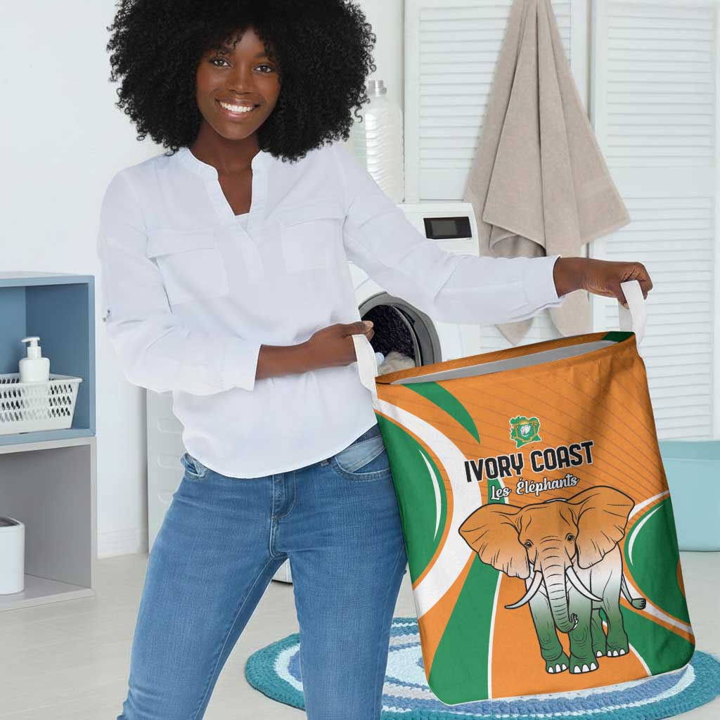 Ivory Coast Football Laundry Basket Les Elephants Spirit - African Pride