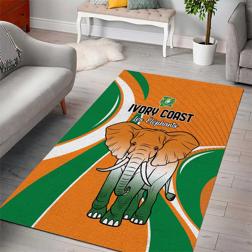 Ivory Coast Football Area Rug Les Elephants Spirit - African Pride