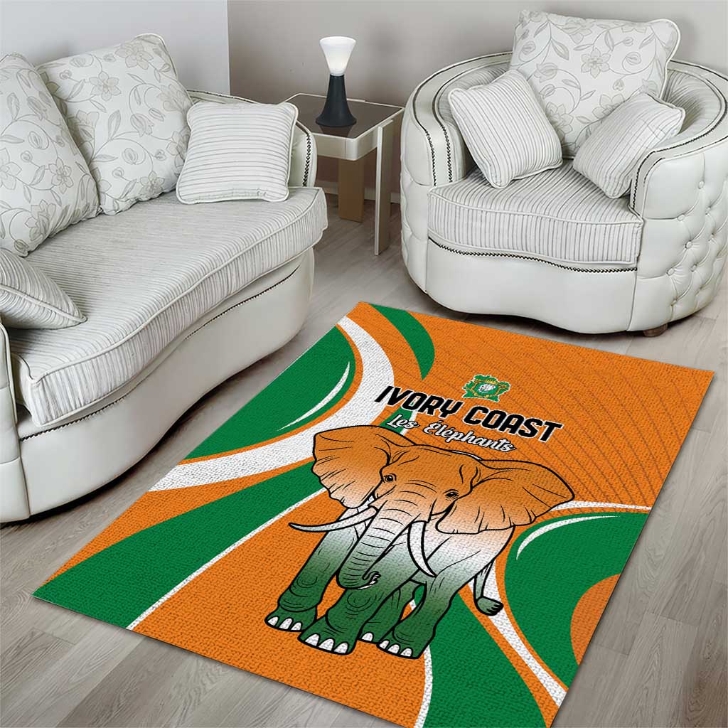 Ivory Coast Football Area Rug Les Elephants Spirit - African Pride