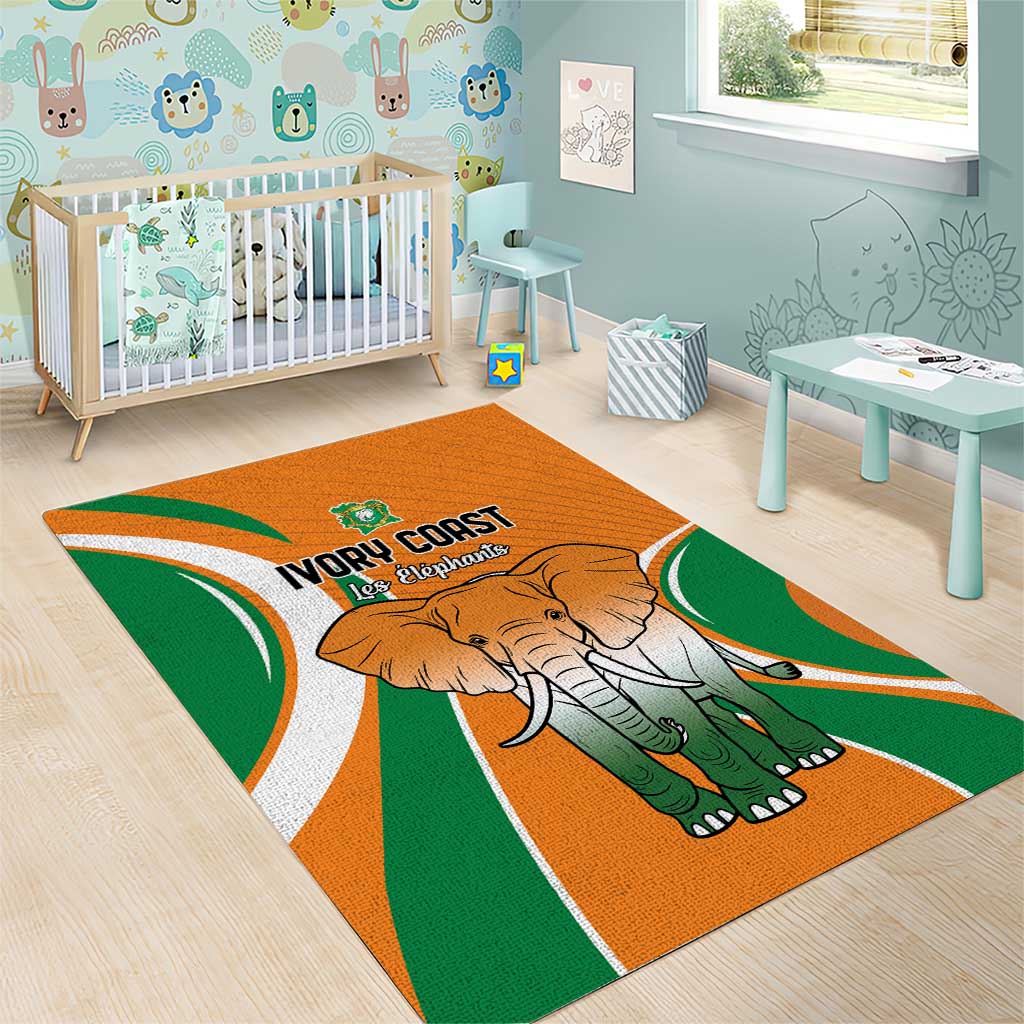 Ivory Coast Football Area Rug Les Elephants Spirit - African Pride