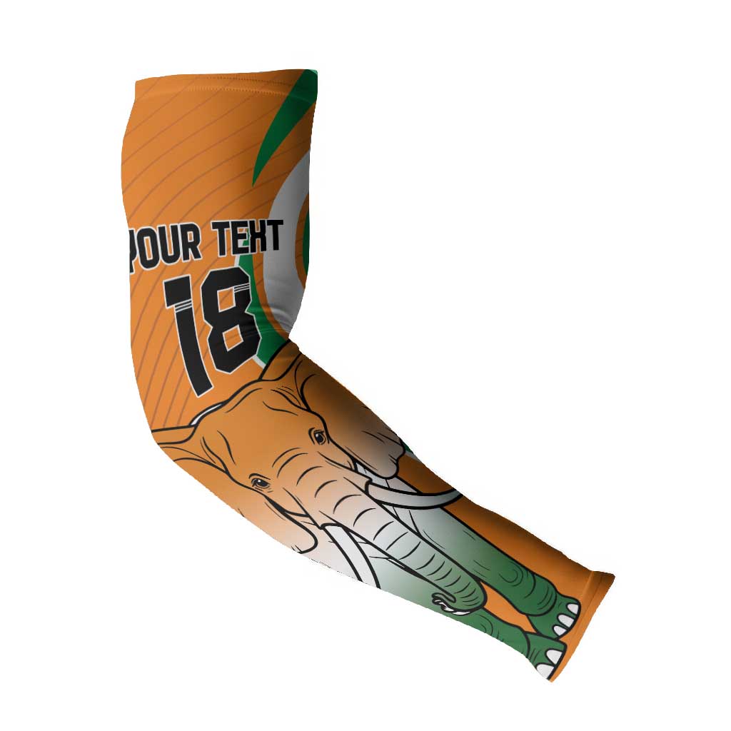 Custom Ivory Coast Football Arm Sleeves Les Elephants Spirit - African Pride